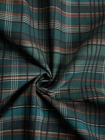 Lydia | Plaid Lapel Single-Breasted Shirt Maxi Dress