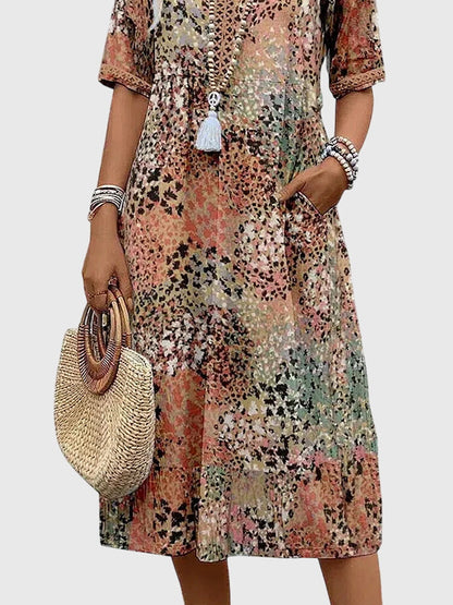 Bella | Elegant Floral Midi Dress